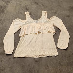 Rue21 Cold Shoulder Lace Top